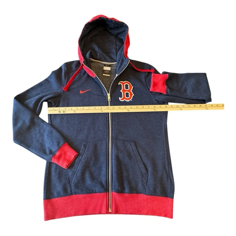 Boston Red Sox Nike Full Zip Hoodie Sweatshirt Red Blue with Zipper Women's XL